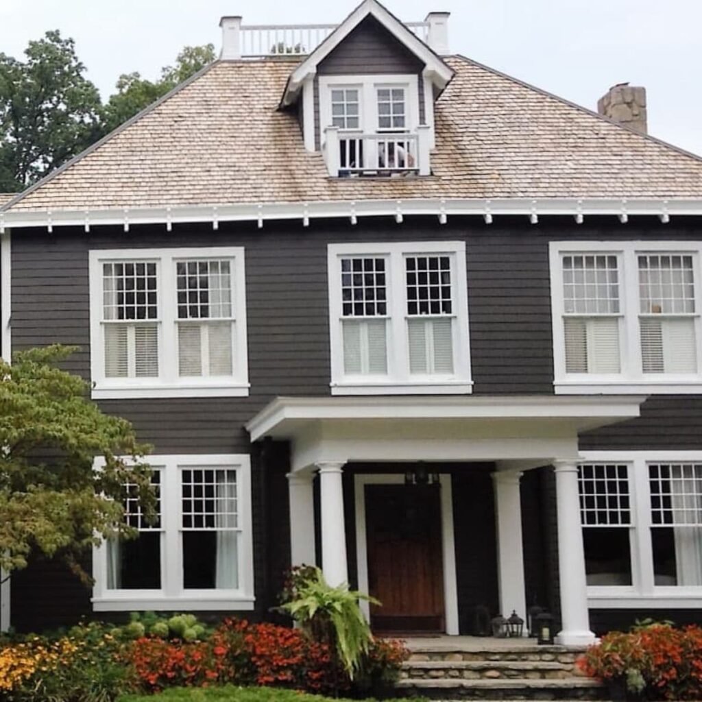 a home with fresh ceramic coating paint on siding